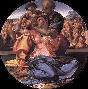 Michelangelo Buonarroti The Holy Family with the Young St.John the Baptist oil on canvas